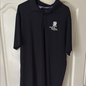 Black Casual Polo Shirt with Relaxed Fit